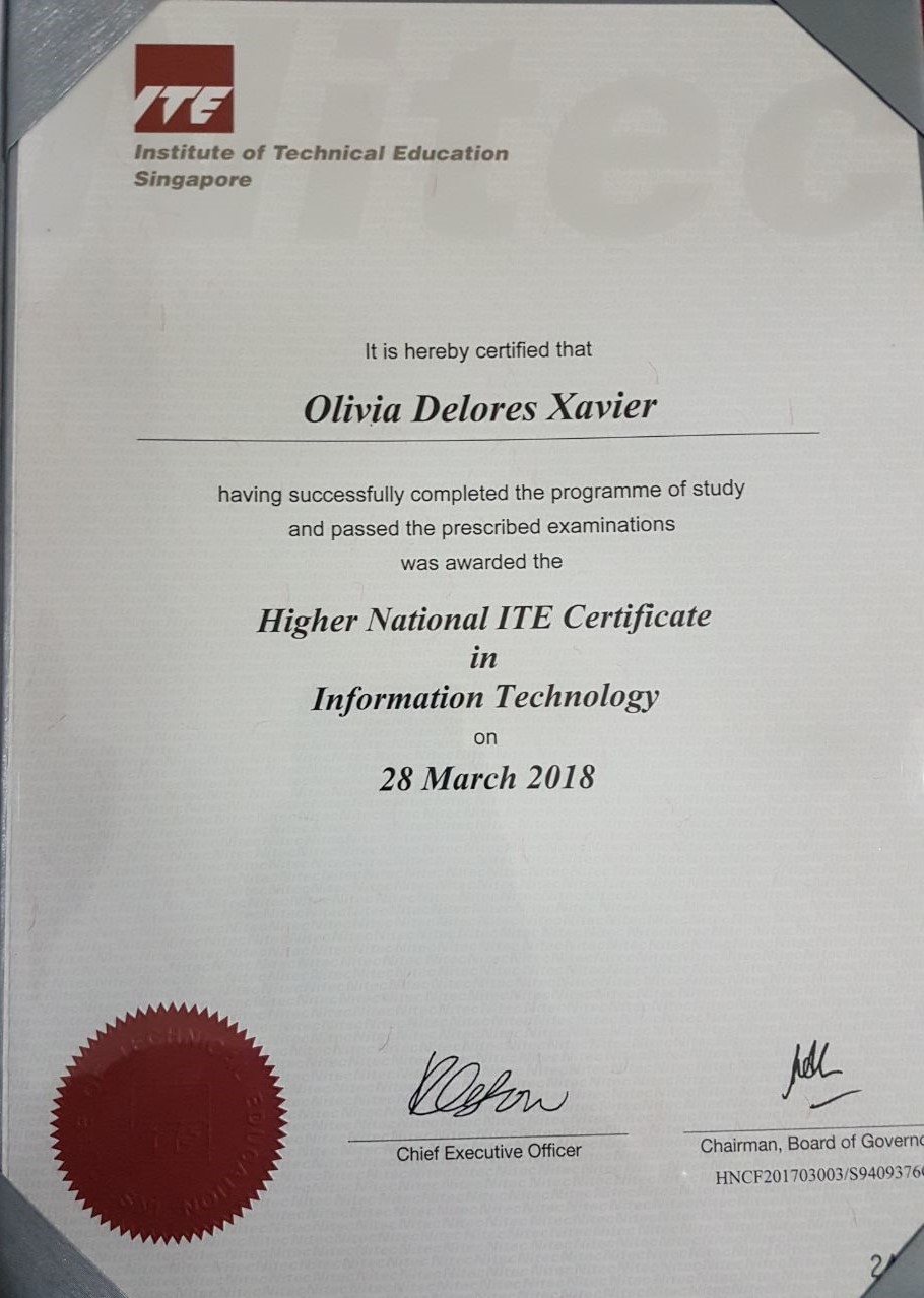 Higher NITEC In Informatiion Technology Certificate